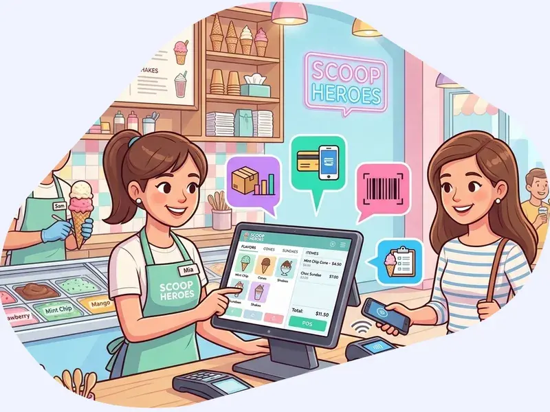 POS system for ice cream & dessert shop — billing, inventory and reporting